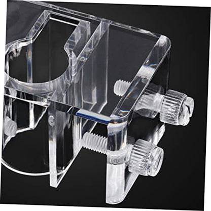 DOITOOL 2pcs Aquarium Water Holder Clip Clamp for Fish Tank Fixed Clamp Screw Adjustment (5-26mm)