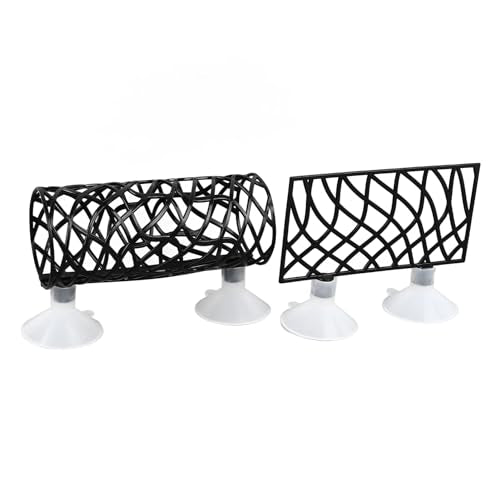 Zunate Fish Resting Bed Tunnel, Betta Tunnel Swim Tube Easy to Install with Suction Cups for All Fish, Home Fish Accessories Decorations (Black)