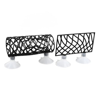 Zunate Fish Resting Bed Tunnel, Betta Tunnel Swim Tube Easy to Install with Suction Cups for All Fish, Home Fish Accessories Decorations (Black)