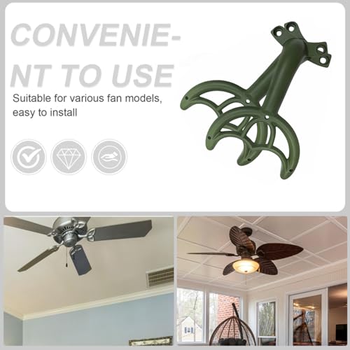 5 Pcs 52’’Ceiling Fan Blades Arms Replacement,Ceiling Fan Blades Arms Replacement Parts Mounting Bracket Kit for Replacing The Worn Fan Blades,Keep The Balance and Good Performance (Green) - color: Green