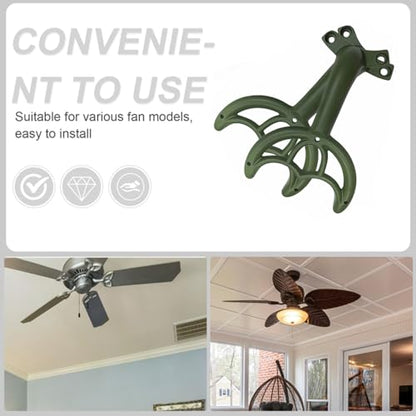 5 Pcs 52’’Ceiling Fan Blades Arms Replacement,Ceiling Fan Blades Arms Replacement Parts Mounting Bracket Kit for Replacing The Worn Fan Blades,Keep The Balance and Good Performance (Green) - color: Green