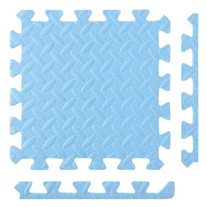 Shihanee 16 Foam Floor Interlocking Tiles, 11.8 x 11.8 Inch, Blue - color: Blue