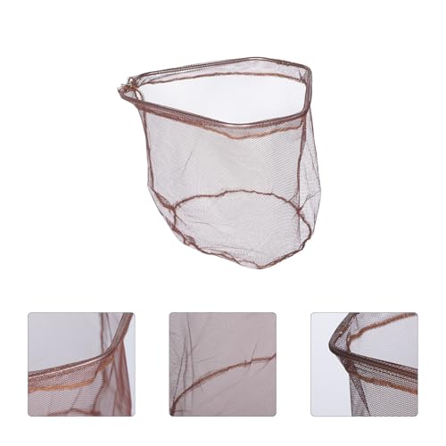 Toddmomy Fishing Landing Net Replacement Nylon Mesh Foldable Stainless Steel Frame 40Cm Triangular Head Portable Tool for Freshwater and Garden Pond Fishing