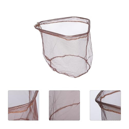 Toddmomy Fishing Landing Net Replacement Nylon Mesh Foldable Stainless Steel Frame 40Cm Triangular Head Portable Tool for Freshwater and Garden Pond Fishing