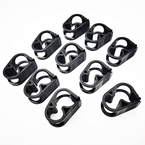 10PCS Black Adjustable Plastic Hose Clamps 6-12mm/1/4''-1/2'' Shut off Plastic Pinch Clamp Siphon Hose Flow Control Valve Laboratory Tube Clamp - size: Black for tube OD 1/4''-1/2'' (6-12mm)