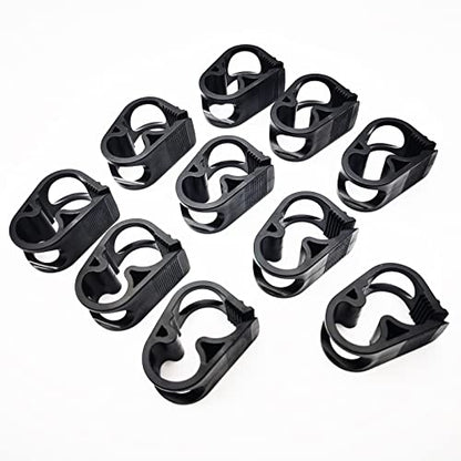 10PCS Black Adjustable Plastic Hose Clamps 6-12mm/1/4''-1/2'' Shut off Plastic Pinch Clamp Siphon Hose Flow Control Valve Laboratory Tube Clamp - size: Black for tube OD 1/4''-1/2'' (6-12mm)