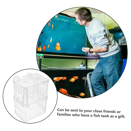 ORFOFE Separation Container 2pcs Fish Tank Nursery Box Guppy Breeding Box Fry Hatchery Incubator Practical Design