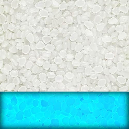 400pcs Glow in the Dark Rocks for Outdoor Garden & Aquarium – White Luminous Stones for Landscaping, Pathway, Patio, Driveway, Walkway, Fish Tank, Plant Pots - color: White