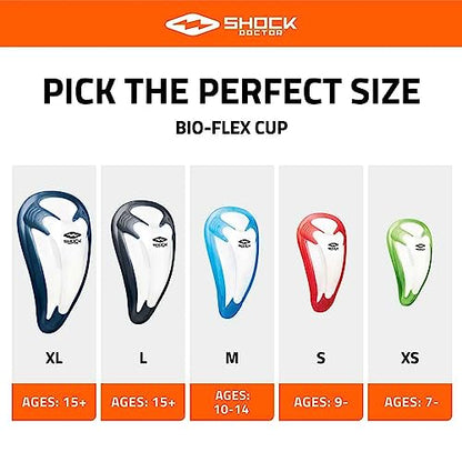 Shock Doctor BioFlex Athletic Cup, Vented Protection, Adult Sizes - size: Small