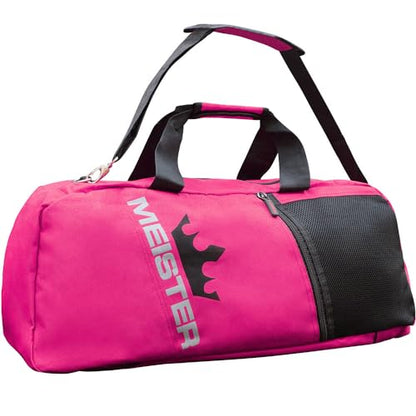 Meister Vented Convertible Duffel/Backpack Gym Bag - Ideal Carry-On | Built for athletes with dual mesh ventilation and ultra-durable construction for training, travel and everyday use - color: Pink