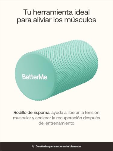 BetterMe Foam Roller for Muscle Recovery – High Density Exercise Roller for Back &Legs – Deep Tissue Massage Roller for Tension, Relief & Stretching (Subtle Mint) - color: Subtle Mint