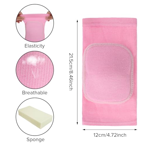 COMNICO Arm Brace Pads Elbow Protector Strap Breathable Anti-Collision Sponge Tendonitis Fitness Volleyball Basketball Tennis Golfers Knee Support Band for Kids Men Women Elderly - color: Pink(40-75kg)
