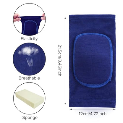 COMNICO Arm Brace Pads Elbow Protector Strap Pair, Breathable Anti-Collision Sponge Tendonitis Fitness Volleyball Basketball Tennis Golfers Knee Support Band for Kids Men Women Elderly - color: Blue(40-75kg)