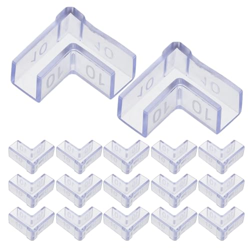 Healeved 25pcs Aquarium Glass Corner Guards L-Shaped Edge Protectors 10mm Thick Fish Tank Corner Pads for Babyproofing and Furniture Safety