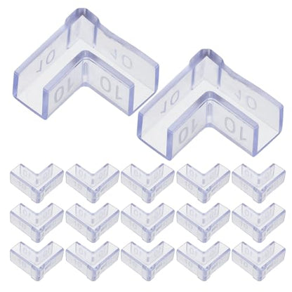 Healeved 25pcs Aquarium Glass Corner Guards L-Shaped Edge Protectors 10mm Thick Fish Tank Corner Pads for Babyproofing and Furniture Safety