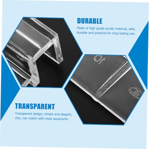 4Pcs Acrylic Aquarium Lid Holders Sturdy Cover Racks for Fish Tanks Easy Installation Transparent Design Compatible with Aquariums Aquarium Accessories