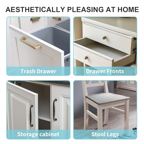 4 Pack Cabinet Protectors for Kitchen Cabinets, 18" Length Clear Cabinet Door Protector Edge Guard 3/4" Thick for Kitchen Drawer Fronts, Slip-On Plastic Edge Guard to Protect Sink & Trash Drawer