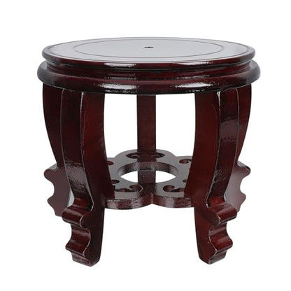 UPKOCH Wooden Fishbowl Stand Chinese Wooden Display Stand Oriental Furniture Fishbowl Stand Vase Aquarium Table Lamp Teapot Base Flower Pot Stand Holder Display Rack Shelves
