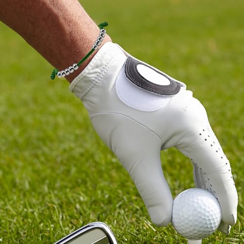 LAMIBEE Premium Golf Stainless Steel 10 Bead Score Counter Bracelet, Golf Stroke Count Bracelet, Resizable Easy Adjust Golf Round Scoring Tracker, Durable Stylish Golf Accessory - style: Lime