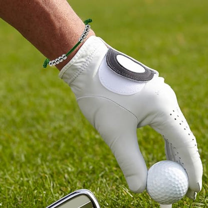 LAMIBEE Premium Golf Stainless Steel 10 Bead Score Counter Bracelet, Golf Stroke Count Bracelet, Resizable Easy Adjust Golf Round Scoring Tracker, Durable Stylish Golf Accessory - style: Lime