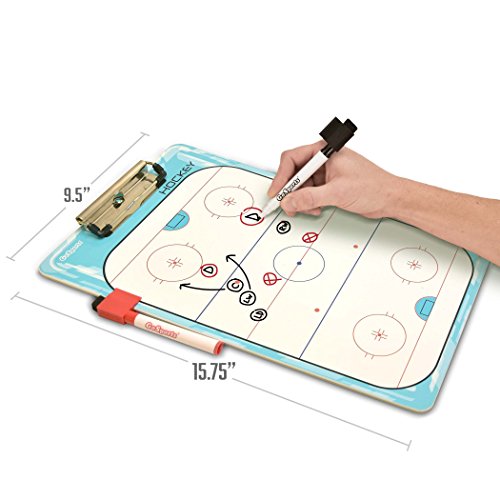 GoSports Premium Dry Erase Coaches Clipboards – Basketball, Baseball, Football, Soccer, Hockey, Volleyball, Lacrosse - color: Hockey