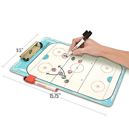GoSports Premium Dry Erase Coaches Clipboards – Basketball, Baseball, Football, Soccer, Hockey, Volleyball, Lacrosse - color: Hockey