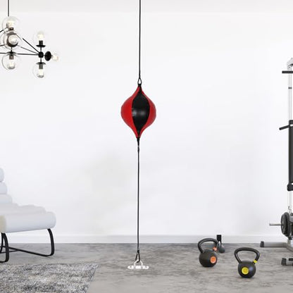 Double End Boxing Speed Ball PU Punching Ball for Reflex and Eye Coordination Training Portable Hanging Training Equipment for Home and Gym Fitness