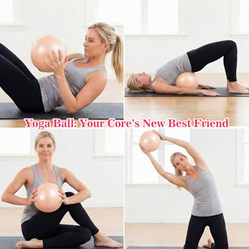 Aoriher 10 Pcs Small Pilates Ball Bulk 9 Inch Mini Yoga Ball - color: Champagne