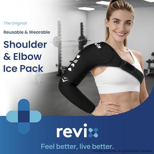 REVIX Arm & Shoulder Ice Pack Wrap for Pitchers, Gel Cold Pack, S | For Baseball, Softball & Volleyball Athletes, Eases Shoulder & Elbow After Throwing, Post-Workout Recovery, Men & Women. - style: Standard