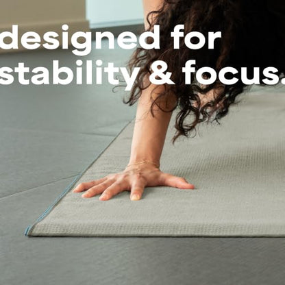 S&T INC. Aura Microfiber Yoga Mat Towel with Grip, 24" x 72", Grey - color: Grey