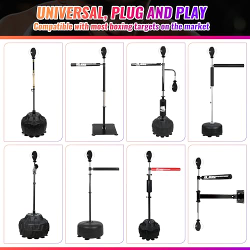 Boxing Speed Ball Universal 8mm Screw Replaceable Spare Sandbag for Dynamic and Enduring Training Sessions（Black White）
