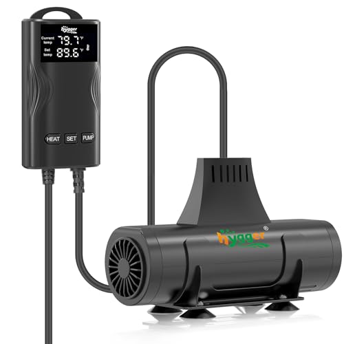 hygger Aquarium Heater with Upgrade Water Circulatio,Submersible Fish Tank Water Heater Digital Display,Auto Temperature Control for Freshwater Saltwater Safety Shut-Off Protection (300W,40~80Gal) - size: 300W,40~80Gal