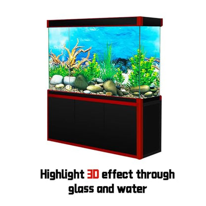 Double Sided Fish Tank Background 12 x 20 Inches for Fish Tanks Aquarium Backgrounds Decorative Poster Paper Sticker Waterproof Fish Tank Wallpaper (Conch Coral B)
