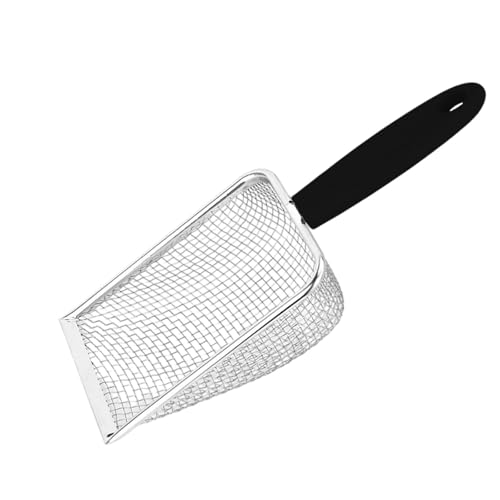 Beach Sand Scoop Shell Collecting Tool Multipurpose Picking up Shell Fast Sifting Portable Reptile Sand Scoop Litter Cleaner, Black