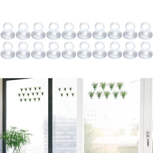 20PCS Air Plant Wall Mounts Secure Suction Base for Home Decoration Living Areas Home Greeneries and Aquarium Equipment Stand Holder Wall Mount Holder