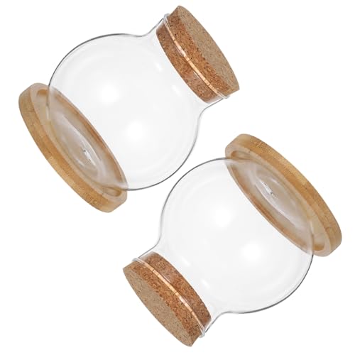 ABOOFAN 2Set Glass Betta Fish Tanks with Cushion Mat Small Vases for Desktop Plant Display and Home Office Decoration