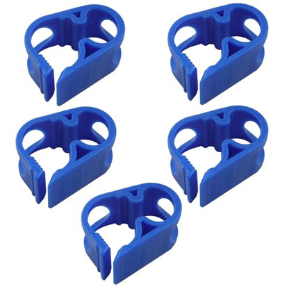 Pack of 5 Plastic 1/4" - 1/2" Tubing Hose Clamps, Adjustable Tube Clamp Flow Control Laboratory Pinch Valve, Shut Off Hose Clips for Laboratory (Blue)