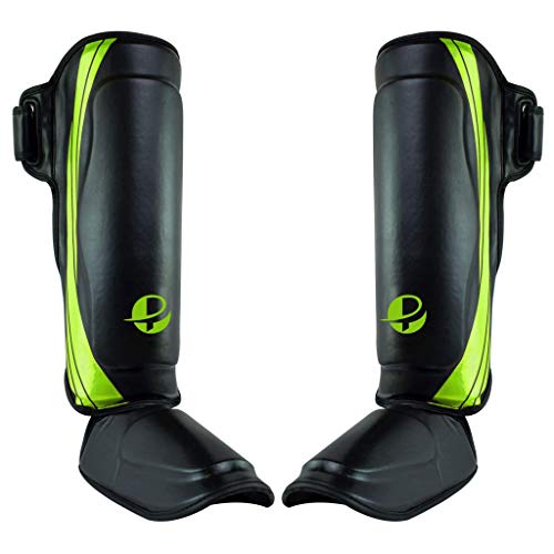 Ultimate - Performance Series - Shin Instep - Boxing MMA Muay Thai Taekwondo Training - color: Green, size: Small-Medium