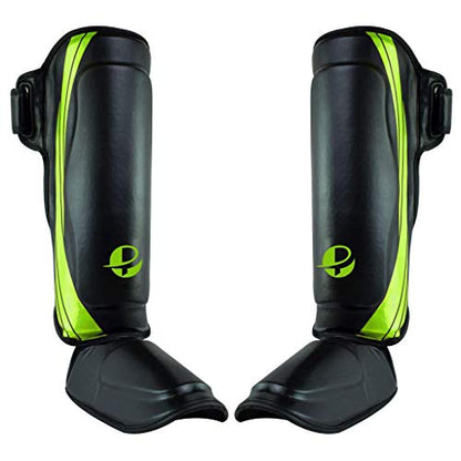 Ultimate - Performance Series - Shin Instep - Boxing MMA Muay Thai Taekwondo Training - color: Green, size: Small-Medium