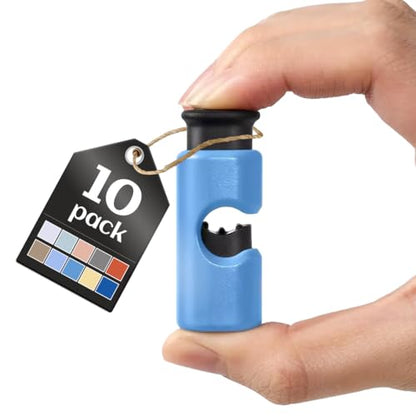 10 Pack Squeeze and Lock Bread Bag Clips, Bread Clips Resuable, Bag Clip for Food Storage, Sturdy Bread Cilp, Heavy Plastic, Handy Bags Cinch, Easy to Use with Bags Closures, 10 Colors