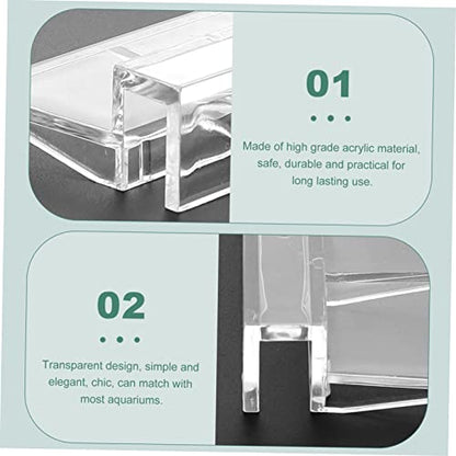 10pcs Fish Tank Cover Support Racks Transparent Acrylic Brackets for Aquarium Easy to Install Fish Tank Accessories Suitable for Covers