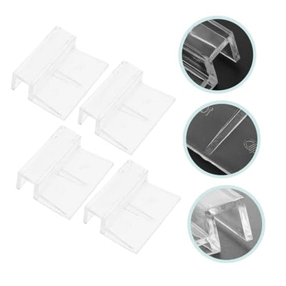Totority 4pcs Sturdy Aquarium Lid Support Brackets Premium Acrylic Fish Tank Cover Holders Easy to Install and Operate for Aquarium and Design