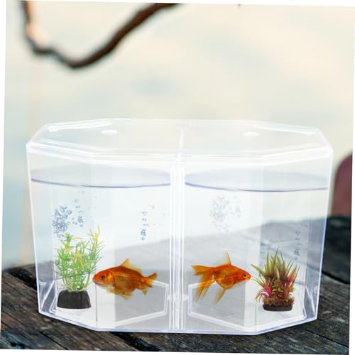 Happyyami Fish Breeding Container Transparent Divider Tank Removable Partition for Guppy Shrimp and Clownfish Breeder Box for Aquariums