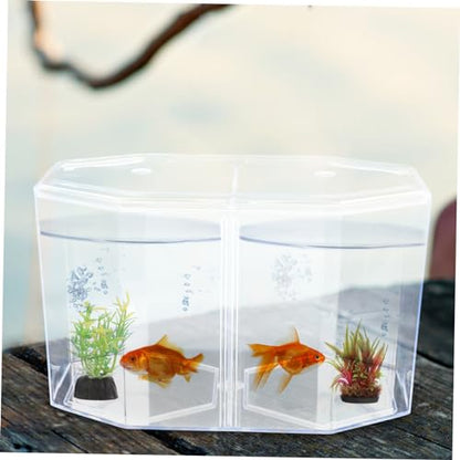 Happyyami Fish Breeding Container Transparent Divider Tank Removable Partition for Guppy Shrimp and Clownfish Breeder Box for Aquariums