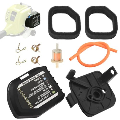308649003 307191001 5687301 Air Filter & Cover Compatible with Ryobi RY251PH RY252CS RY253SS RY254BC 25CC 25.4cc String Trimmers Tune-Up Kit/Gas String Trimmer