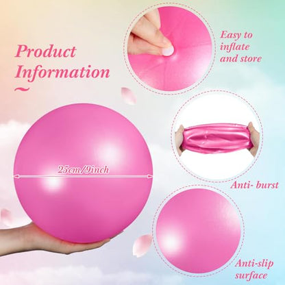 Aoriher 10 Pcs Small Pilates Ball Bulk 9 Inch Mini Yoga Ball - color: Pink,Blue