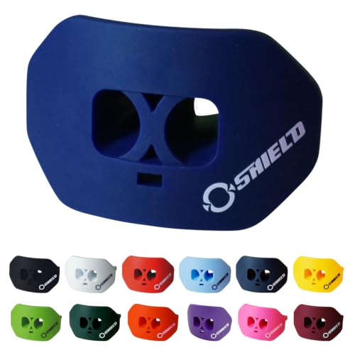 O Shield Core Football Mouth Guard, Detachable Strap - color: Royal Blue