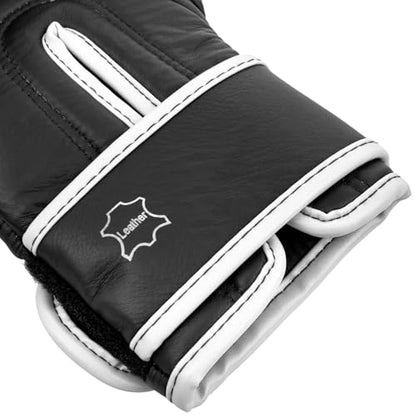 Venum Shield Pro Boxing Gloves - color: Black/White, size: 16oz, style: Hook and Loop