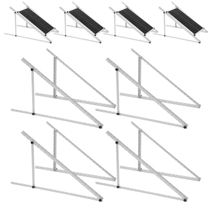45 Inch 4 Sets Solar Panel Mounting Brackets Kit 0-90 Adjustable Solar Panel Tilt Mount Brackets for 100-400W Panels Windproof for Roof,RV,Ground,Boat and Off-Grid. (4Sets)