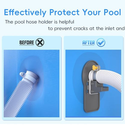 Upgrade 2 Pack Swimming Pool Hose Support Holders，Above Ground Pool Accessories，Compatible with Intex Pools，Prevent Hose Sagging and Extend Hose Service Life